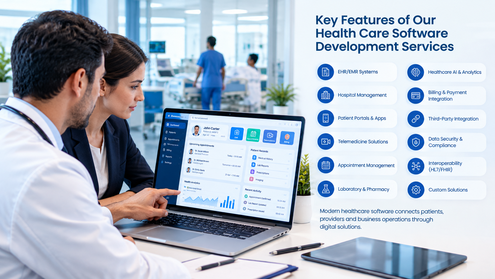 Key features of health care software development services