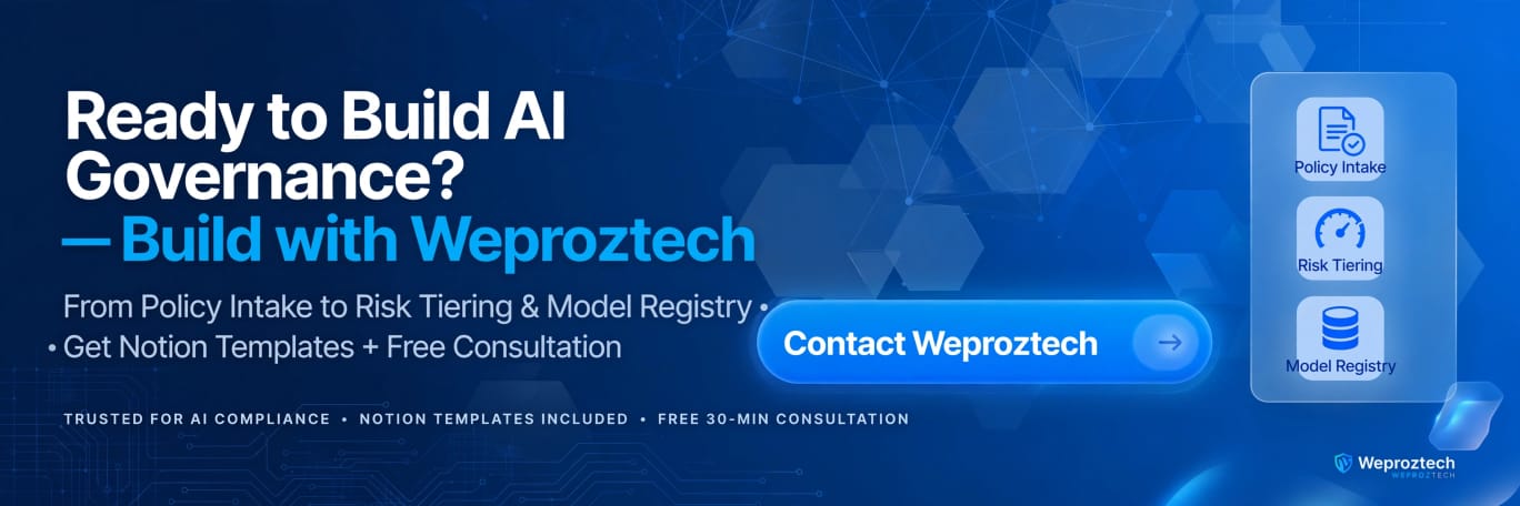 Build AI Governance with Weproztech CTA