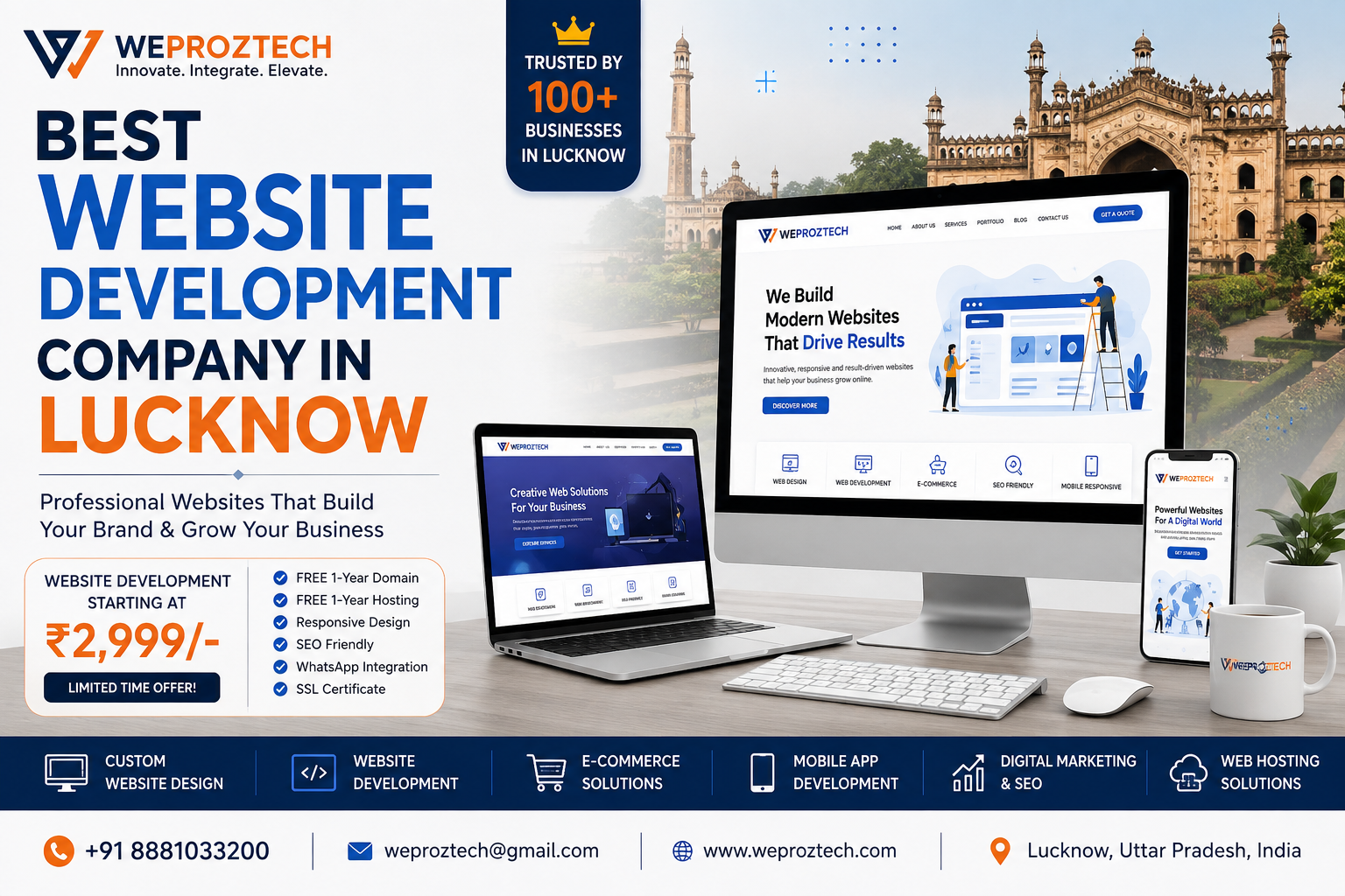 Best Website Development Company in Lucknow: Why WEPROZTECH Is the Right Choice for Your Business in 2026 - Weproztech Insights