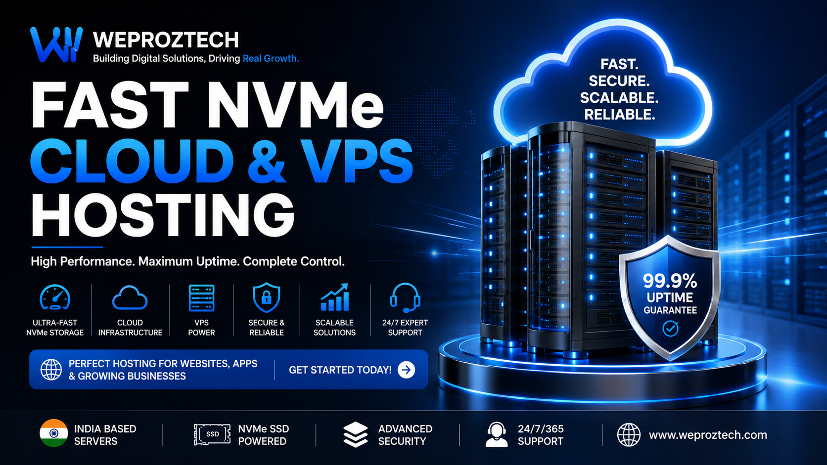 Best Web Hosting Services in India: Fast NVMe Cloud & VPS Hosting - Weproztech Insights