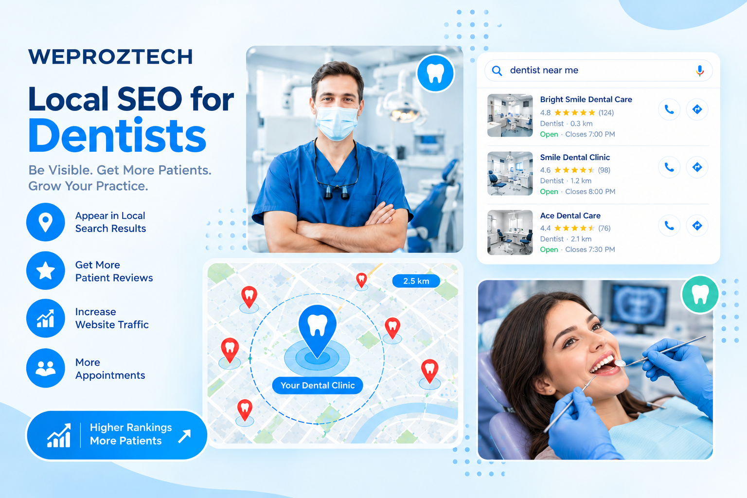 Local SEO for Dentists: A Practical Guide to Get Found by Nearby Patients - Weproztech Insights