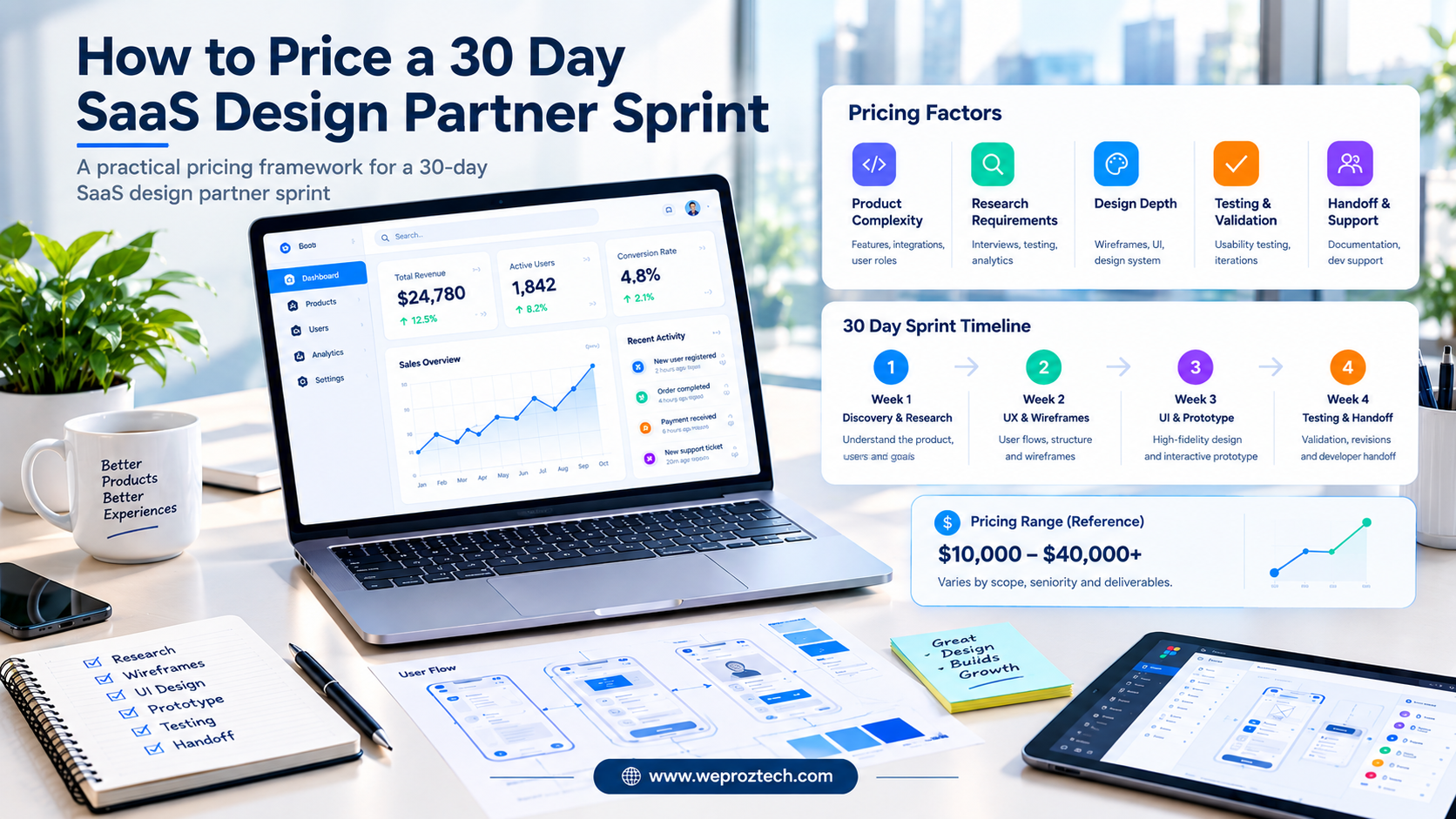 How to Price a 30 Day SaaS Design Partner Sprint - Weproztech Insights
